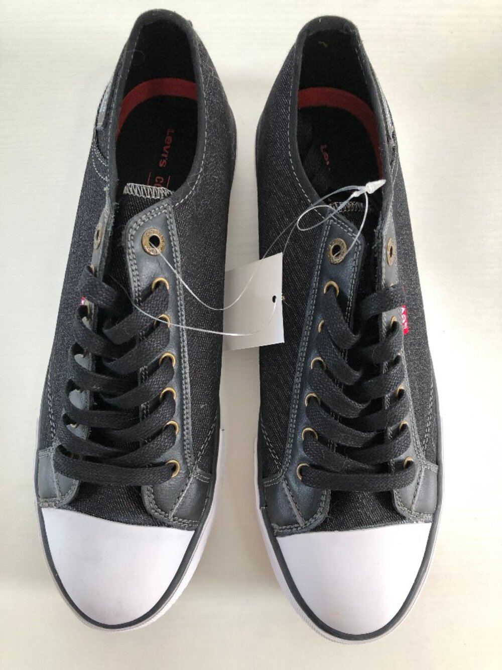 Levi's Men's Stan Buck Canvas Sneaker Shoes Size 9.5 Black Denim New